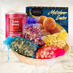 Divine Combo of Dry Fruit Assortments with Motichoor Ladoo to Stateusa_di.asp