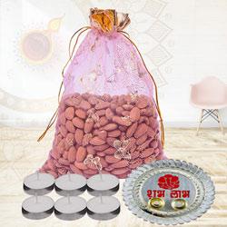 Marvelous Almonds Gift Combo<br> to Usa-diwali-thali.asp