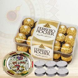 Delightful Ferrero Rocher Combo Gift<br> to Usa-diwali-thali.asp