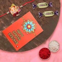 Fancy Kids Rakhi with 2 Chocolates, Roli, Chawal Tika n Card to Usa-rakhi-for-kids.asp