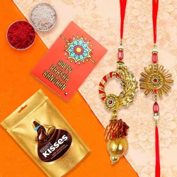 Attractive Bhaiya Bhabhi Rakhi with Hersheys Chocolates to Usa-rakhi-chocolates.asp