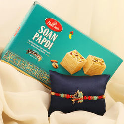 Traditional Rakhi N Yummy Soan Papdi Gift Pack to Usa-rakhi-sweets.asp