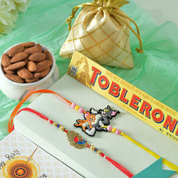 Chocolaty Cashew Rakhi Mix to Usa-rakhi-for-kids.asp