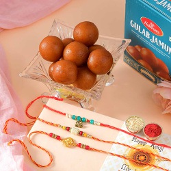 Heritage Glows with Rakhi Triplets to Usa-rakhi-sweets.asp