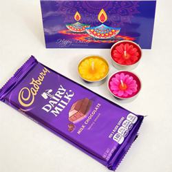 Delightful Combo of Candles N Cadbury Chocolate to Diwali-usa.asp