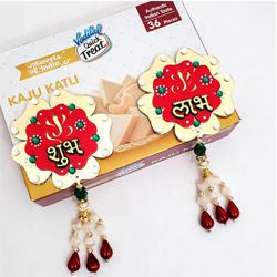 Lip-Smacking Kaju Barfi with Shubh Labh Hanging to Usa-diwali-sweets.asp