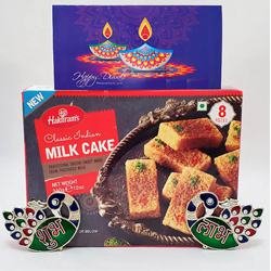Tasty Milk Cake with Shubh Labh N Card to Diwali-usa.asp