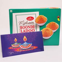 Mouth-Watering Boondi Laddoo with Greeting Card to Diwali-usa.asp