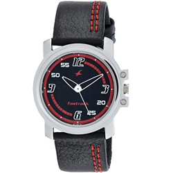 Typically styled round dial wrist watch for gents from Titan Fastrack.