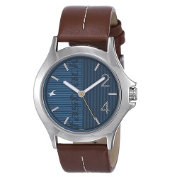 Classy Fastrack Straight Lines Analog Blue Dial Mens Watch
