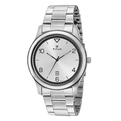 Charismatic Titan Neo Analog Silver Dial Mens Watch