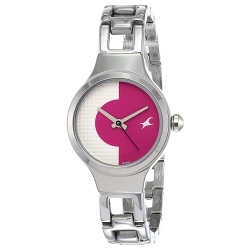 Designer Fastrack Round Pink Dial Womens Watch to India