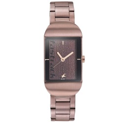 Admirable Fastrack Go Skate Brown Dial Ladies Watch