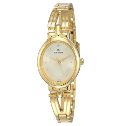 Glamorous Titan Womens Watch with Champagne Dial