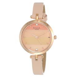 Suave Titan Raga Viva Pink Dial Leather Strap Womens Watch to India