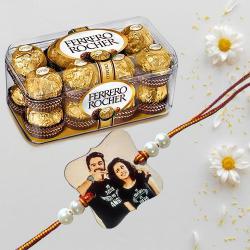 Personalized Photo Rakhi with Ferrero Rocher to Rakhi-to-world-wide.asp