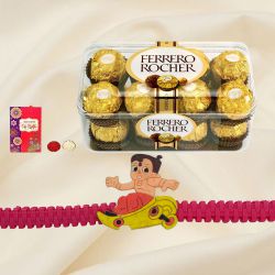 Remarkable Chota Bheem Rakhi with Ferrero Rocher to World-wide-rakhi-for-kids.asp