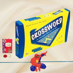 Delightful Crossword Board Game with Spider Man Rakhi. to Rakhi-to-world-wide.asp