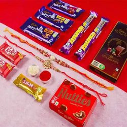 Elegant Designer Rakhi Duet to World-wide-rakhi-chocolates.asp