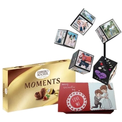 Awesome Combo of Ferrero Moments with Personalized Photo PopUp Box to India