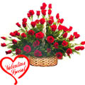 The Passionate Roses Basket to Marmagao