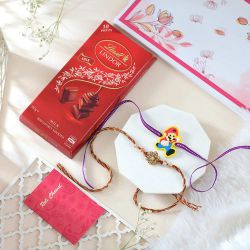 Joyful Rakhi Set with Delicious Lindor to Australia-rakhi-chocolates.asp