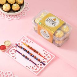 Divine Rakhi Set of 3 with Sweet Surprises to Australia-rakhi-chocolates.asp