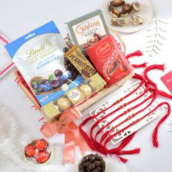 Red Beads Rakhi & Sweet Indulgence Hamper to Australia-rakhi-chocolates.asp