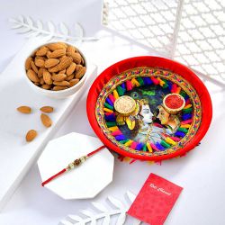 Sacred Rakhi with Almonds and Thali to Australia-rakhi-thali.asp