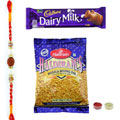 Blooming Fondest Pack of Earth Rakhi ,Moong Dal with Dairy Milk Chocolate to Rakhi-to-australia.asp