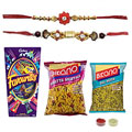 Heavenly Mix of Rudraksh Rakhi Set ,Dal Moth ,Khatta Mitha , Mix Cadbury Chocolate to Rakhi-to-australia.asp