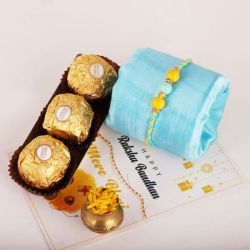 Fancy Rakhi, Free Roli Chawal and Rakhi Card with Ferrero Rocher to Rakhi-to-australia.asp