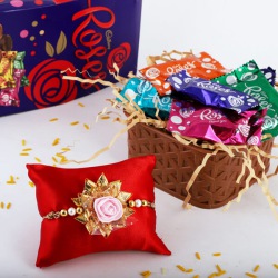 Fancy Rakhi, Cadbury Roses with Free Roli Chawal and Rakhi Card to Rakhi-to-australia.asp