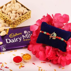 Attractive Combo of Rakhi, Cadbury Dairy Milk and Cashews to Rakhi-to-australia.asp