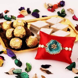 Attractive Rakhi with Kaju Katli and Ferrero Rocher to Australia-rakhi-chocolates.asp