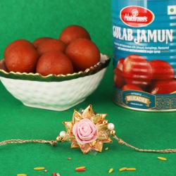 Enticing Gulabjamun with Rakhi, Free Roli Chawal and Wishes Card to Australia-rakhi-sweets.asp