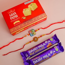 Awesome Twosome Rakhis with Yummy Treasures to Australia-rakhi-sweets.asp