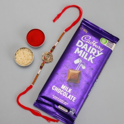 Divine Ek Onkar Rakhi with Chocolate to Rakhi-to-australia.asp
