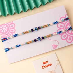 Wonder Maker Designer Evil Eye Rakhi Duo to Rakhi-to-australia.asp