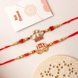 Dazzling Twin Bhai Rakhi Set to Rakhi-to-australia.asp