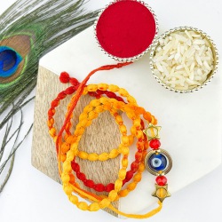 Blue Evil Eye Charm Rakhi Pick to Rakhi-to-canada.asp