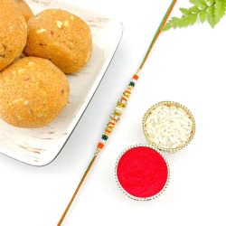 Beaded Wonder Desi Rakhi N Besan Laddoo Majaa to Canada-rakhi-sweets.asp