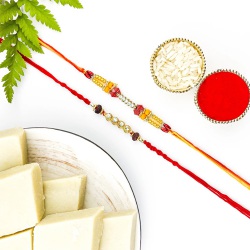 Sacred Thread Mighty Rakhi Duo N Blithe Kaju Kalti to Rakhi-to-canada.asp