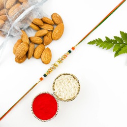 Beaded Gem Desi Rakhi N Healthy Almonds to Rakhi-to-canada.asp