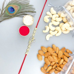 Veera Rakhi with Cashew n Almonds Abundance to Canada-rakhi-dry-fruits.asp