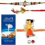 Heart Winning Family Rakhi Set N Lindt Swiss Chocolate to Rakhi-to-canada.asp