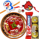 Stunning Combo Of Kids Rakhi, Rakhi Thali, Kitkat N Ferrero Rochers to Rakhi-to-canada.asp