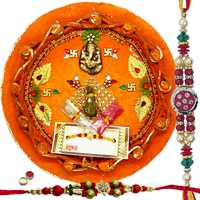 Charming 2 Rakhi with Rakhi Thali to Rakhi-to-canada.asp