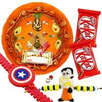 Charming Rakhi Thali ,Kid Rakhi with Kitkat Chocolate to Rakhi-to-canada.asp