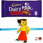 Impressive 2 Kids Rakhi With Cadbury Chocolate to Rakhi-to-canada.asp